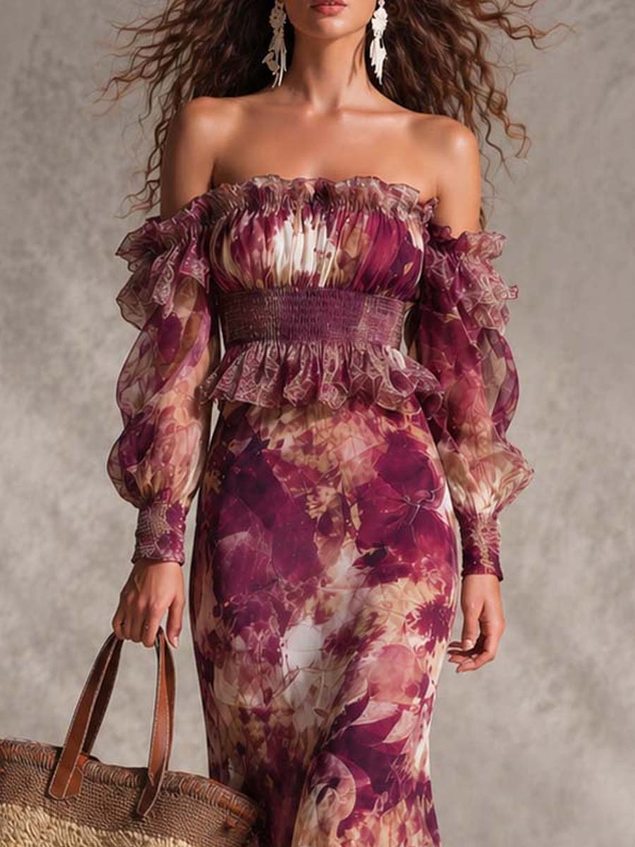 Rosine | Antique Pink Maxi Dress