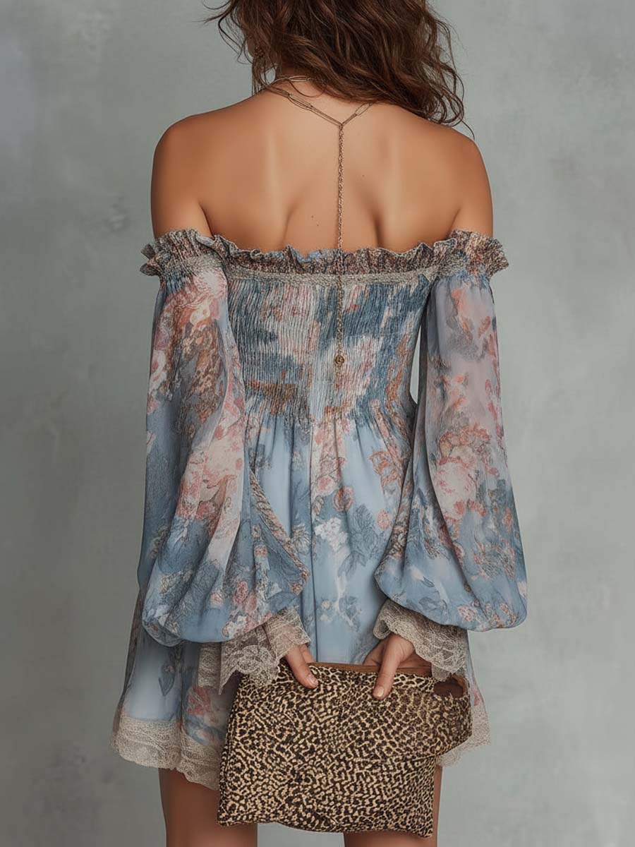 Romane | Floral Chiffon Mini Dress