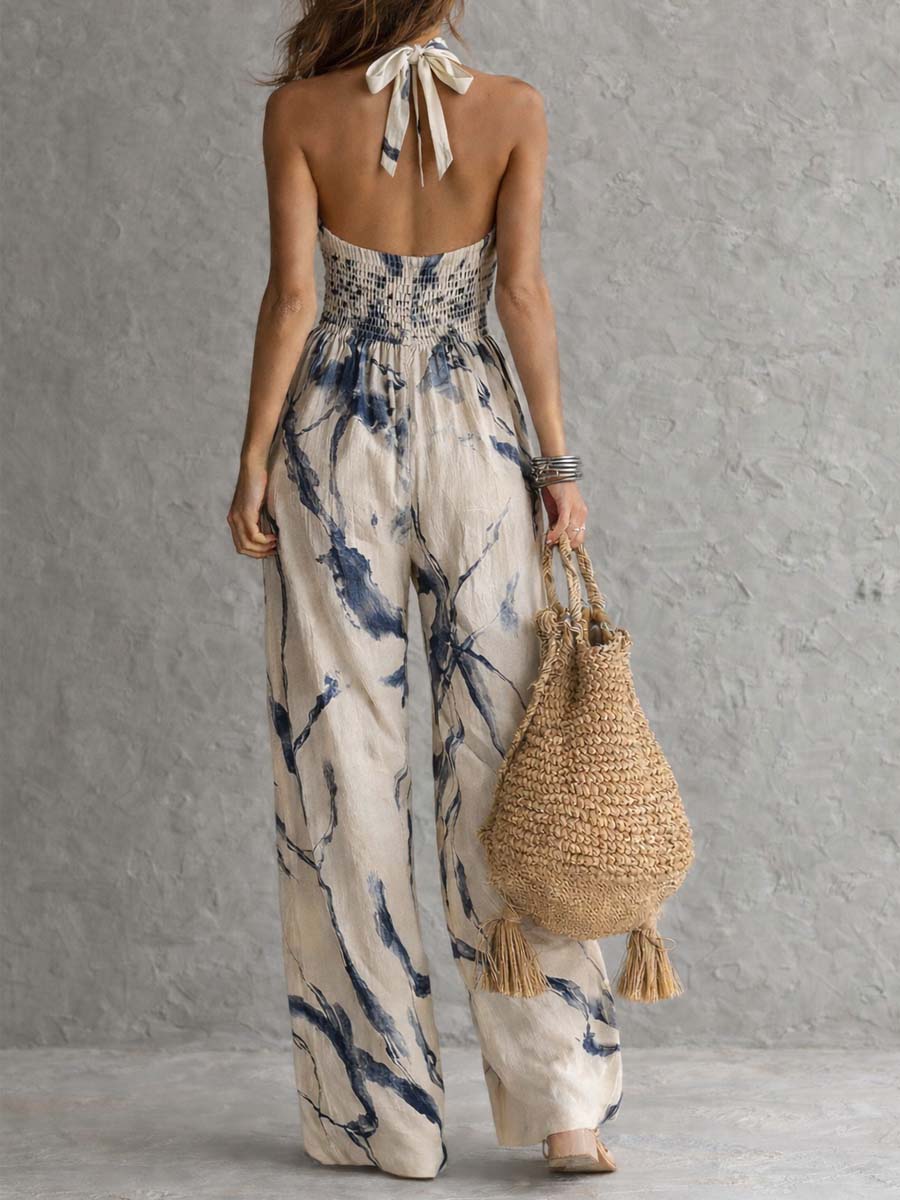 Fluid Halter Neck Jumpsuit