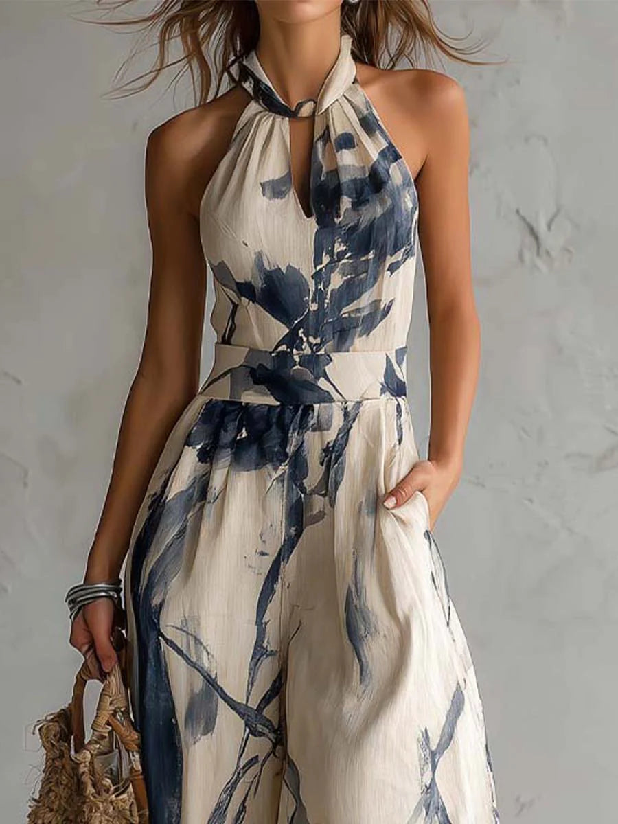 Fluid Halter Neck Jumpsuit
