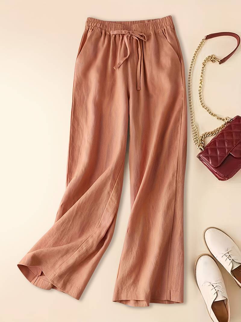 Relaxed Fit Pants with Drawstring