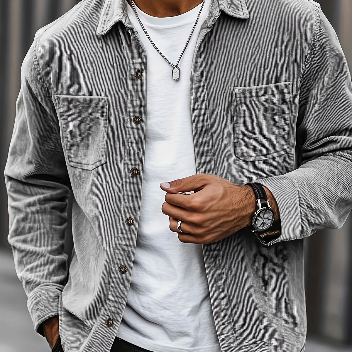 Bryce | Textured Ribbed Outer Shirt