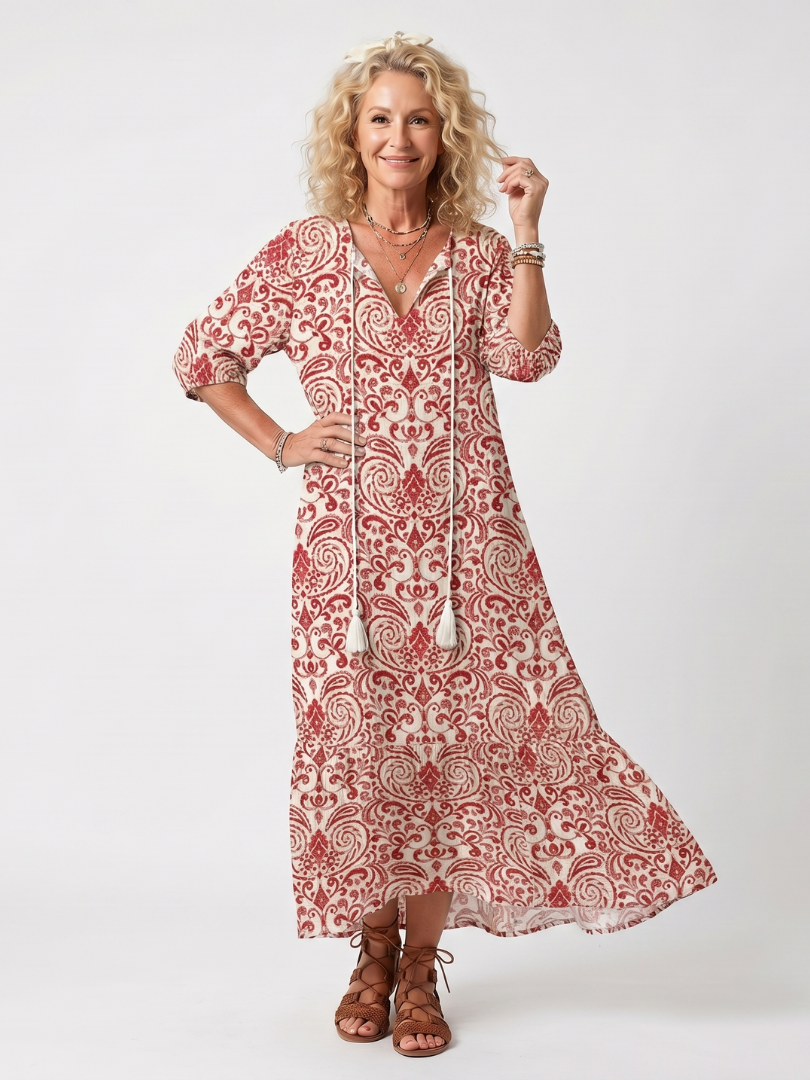 Noelle | Midi Dress with Tie