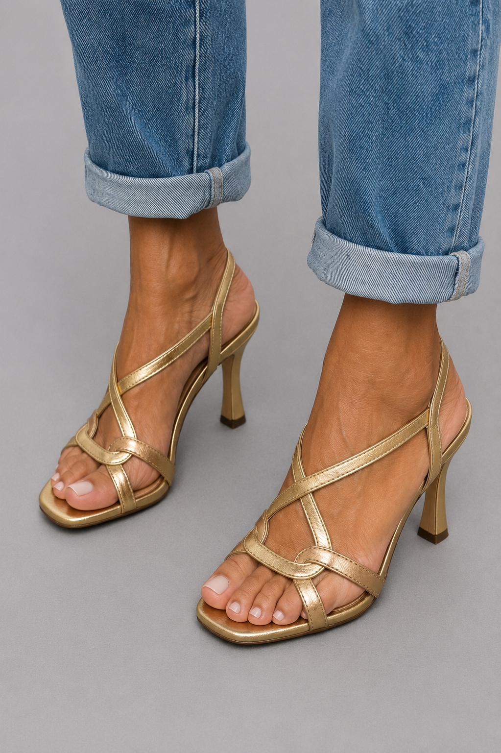 Golden Summer Charm Heeled Sandals