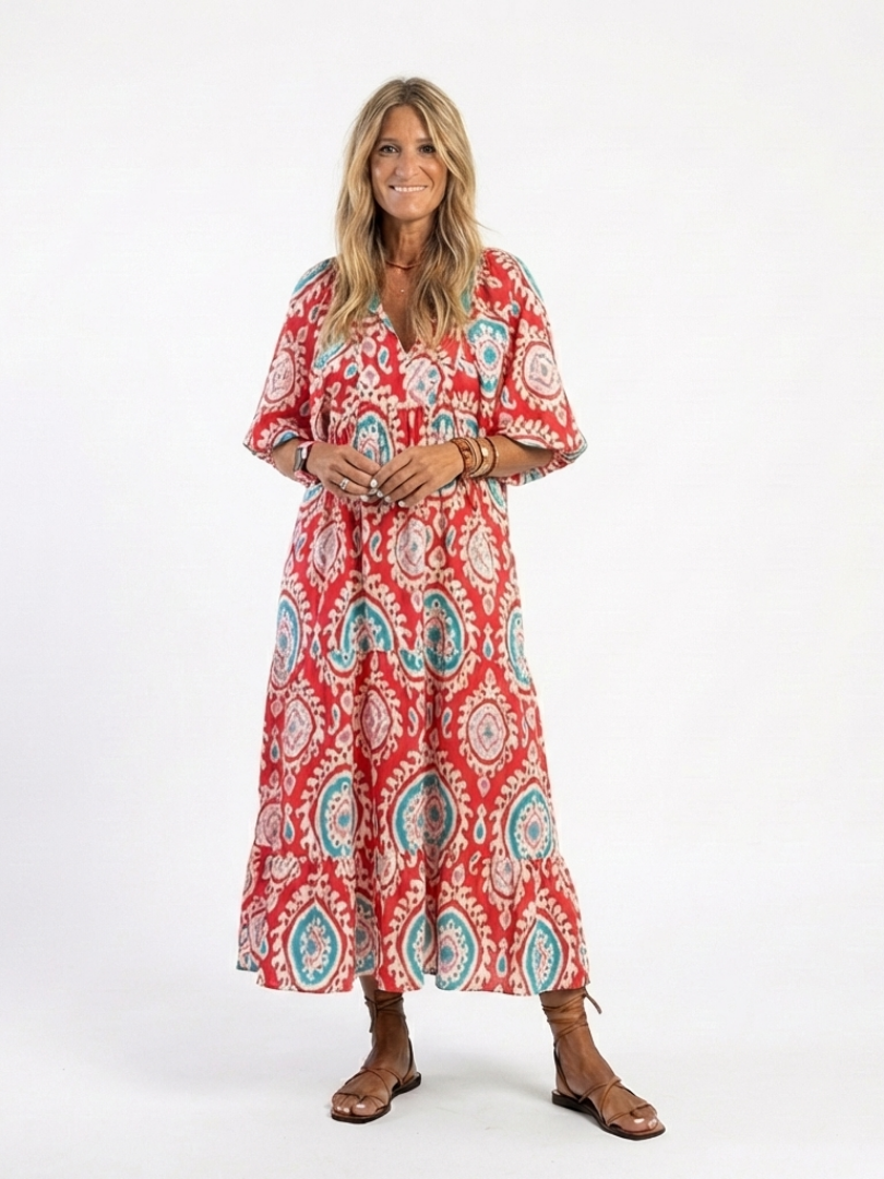 Zaria | Printed Midi Dress