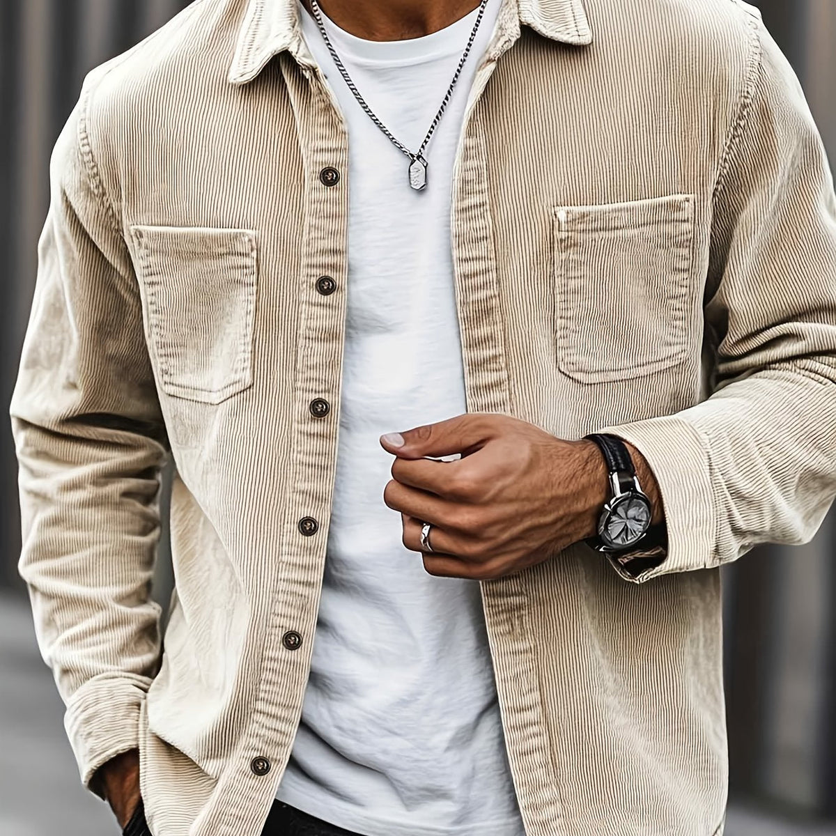 Bryce | Textured Ribbed Outer Shirt
