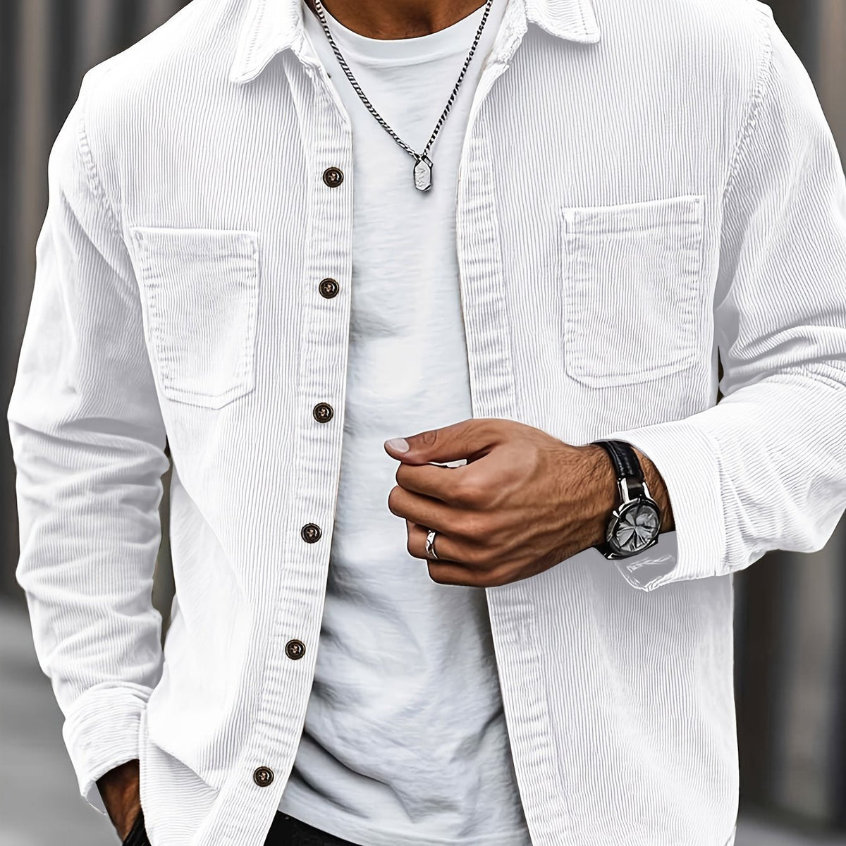 Bryce | Textured Ribbed Outer Shirt
