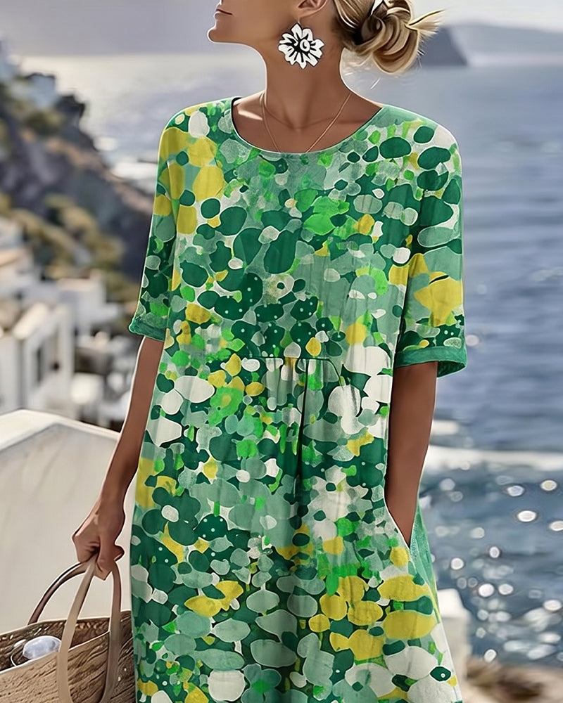 Elegant Floral Summer Midi Dress