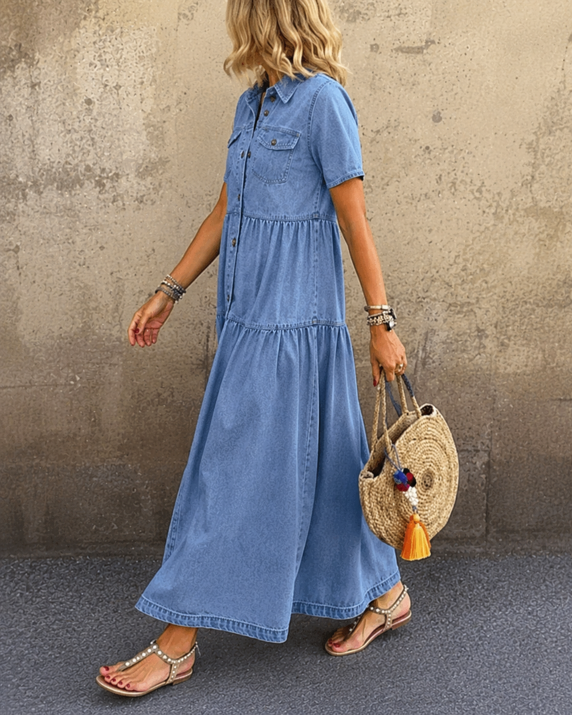 Midi Denim Dress