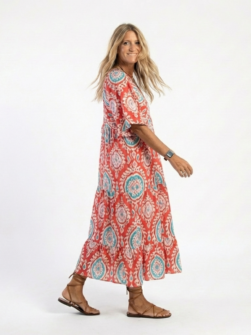 Zaria | Printed Midi Dress