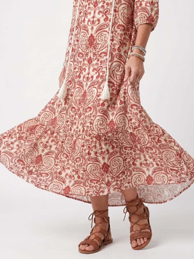 Noelle | Midi Dress with Tie