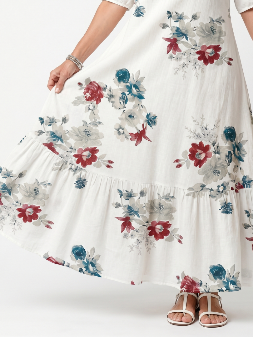 Maeva | Midi Dress with Tie
