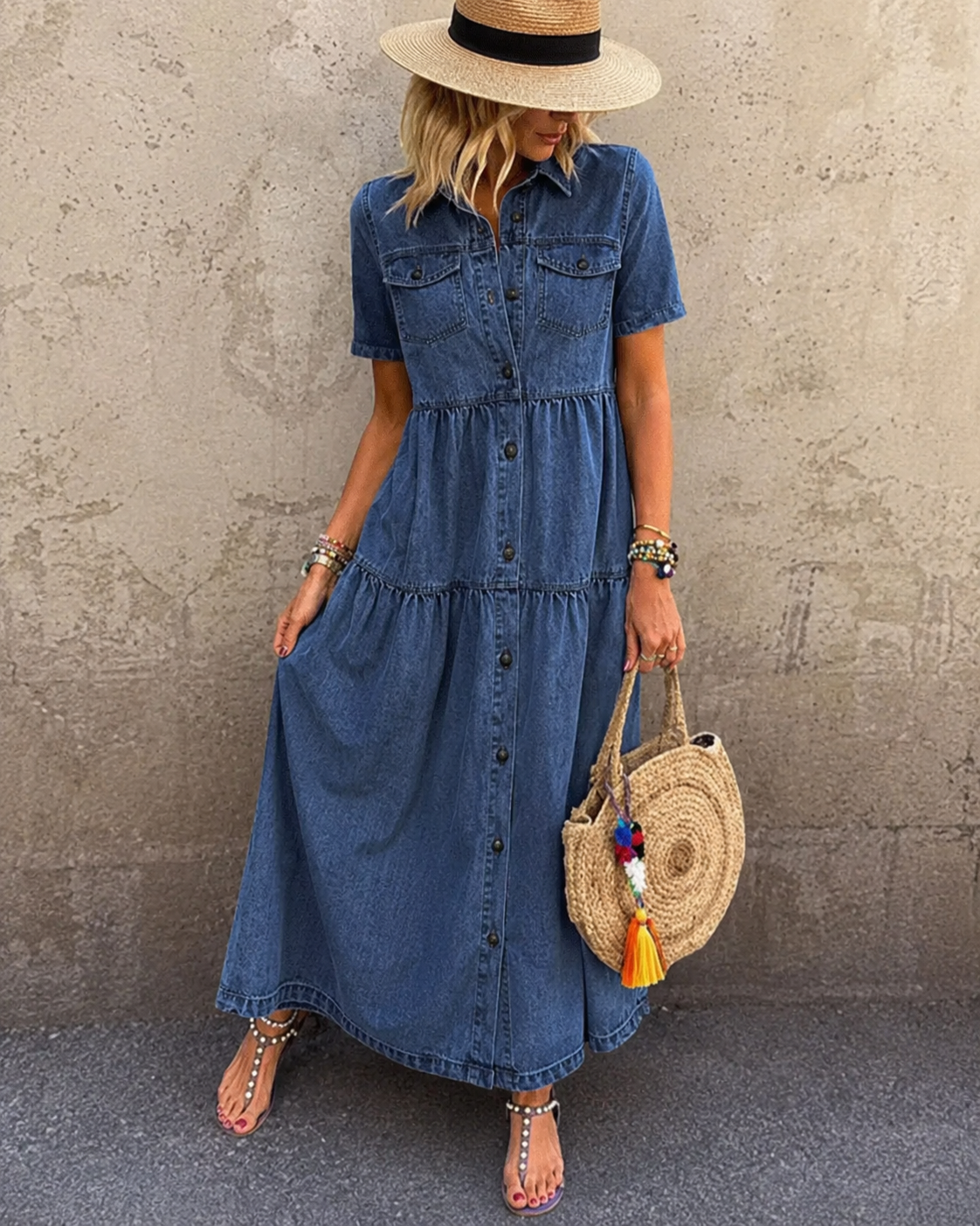 Midi Denim Dress