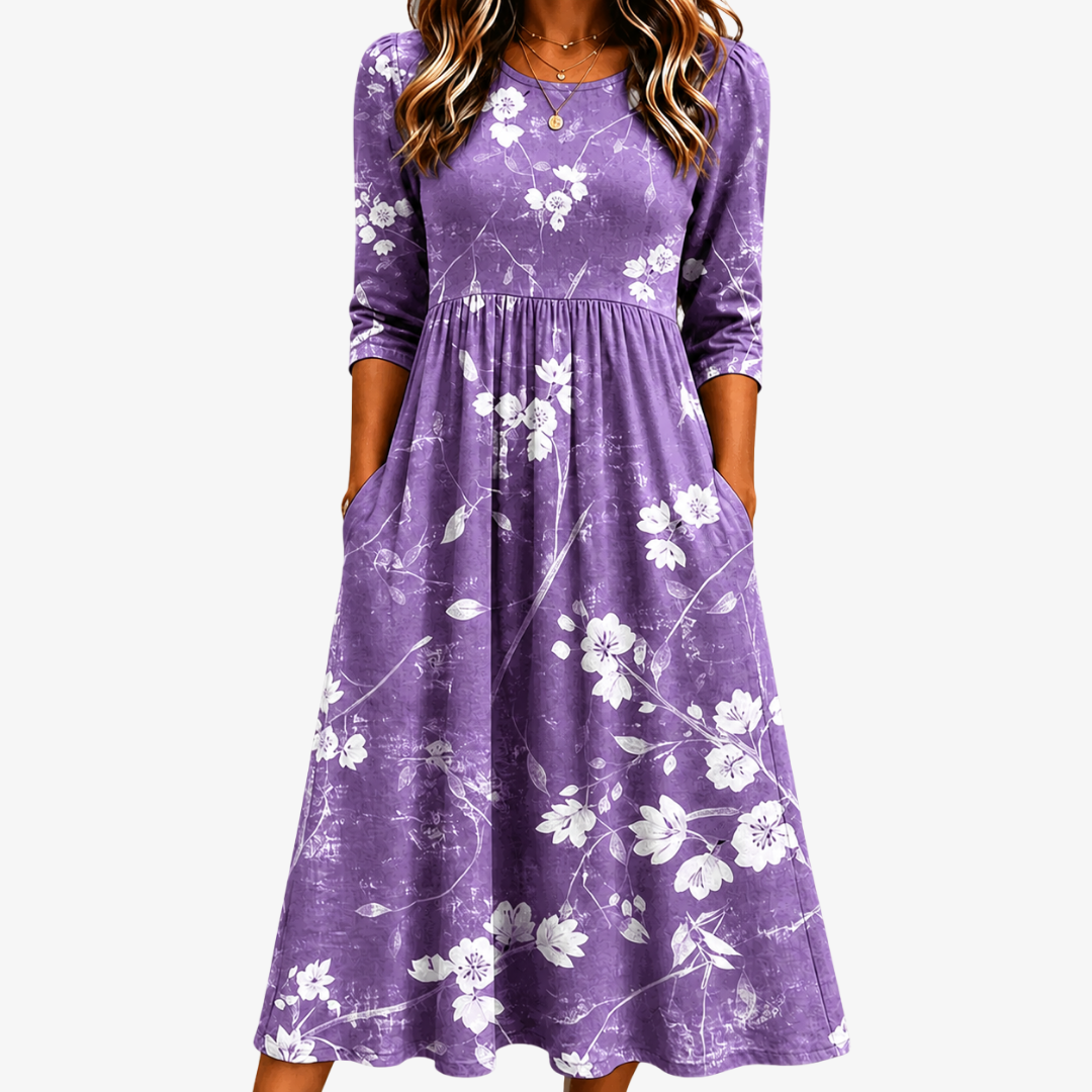Comfort Lavender Midi Dress