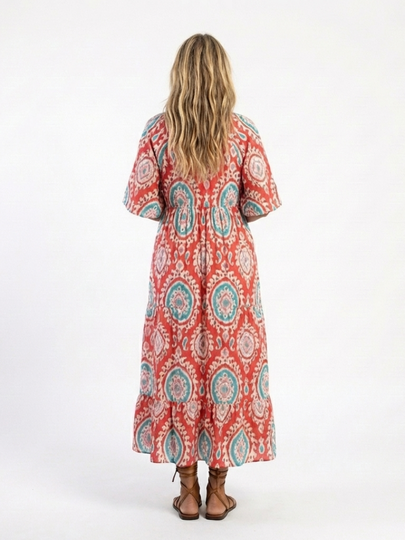 Zaria | Printed Midi Dress