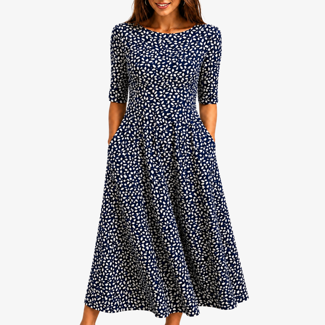 Midnight Bloom Maxi Pocket Dress