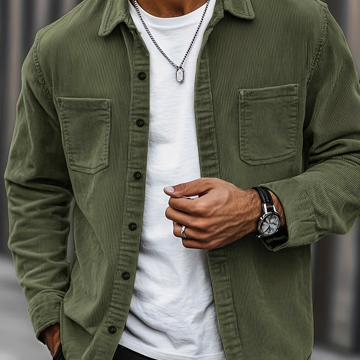 Bryce | Textured Ribbed Outer Shirt