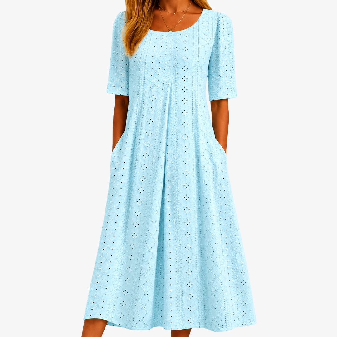 Skylight Grace Lace Midi Dress with Pockets