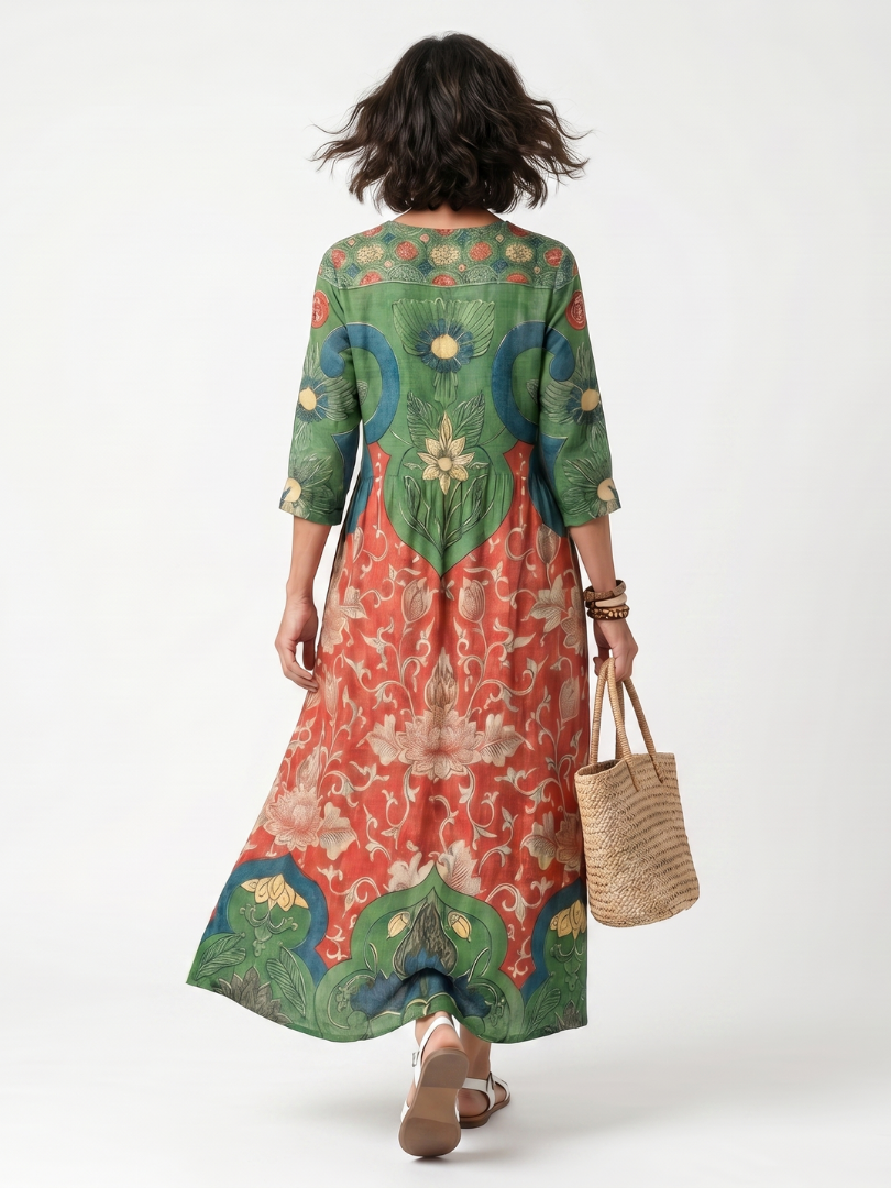 Sloane | Midi Dress with V-Neck