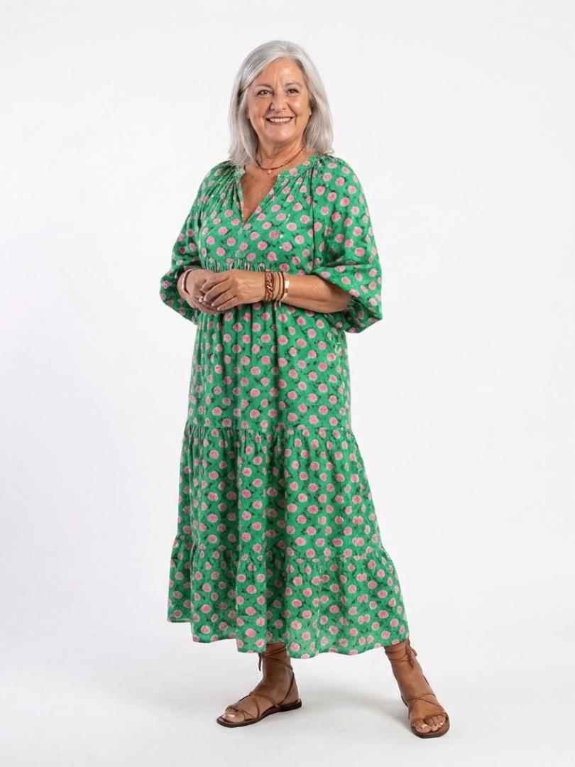 Fiora | Midi Dress with Ruffles
