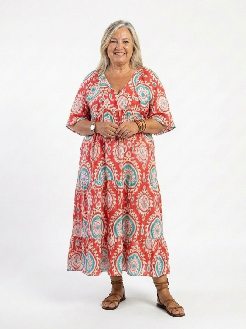 Zaria | Printed Midi Dress