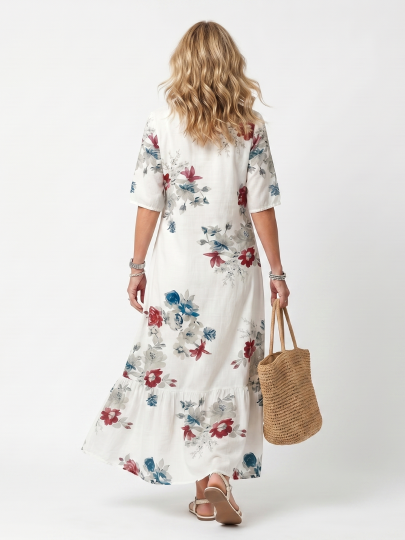 Maeva | Midi Dress with Tie