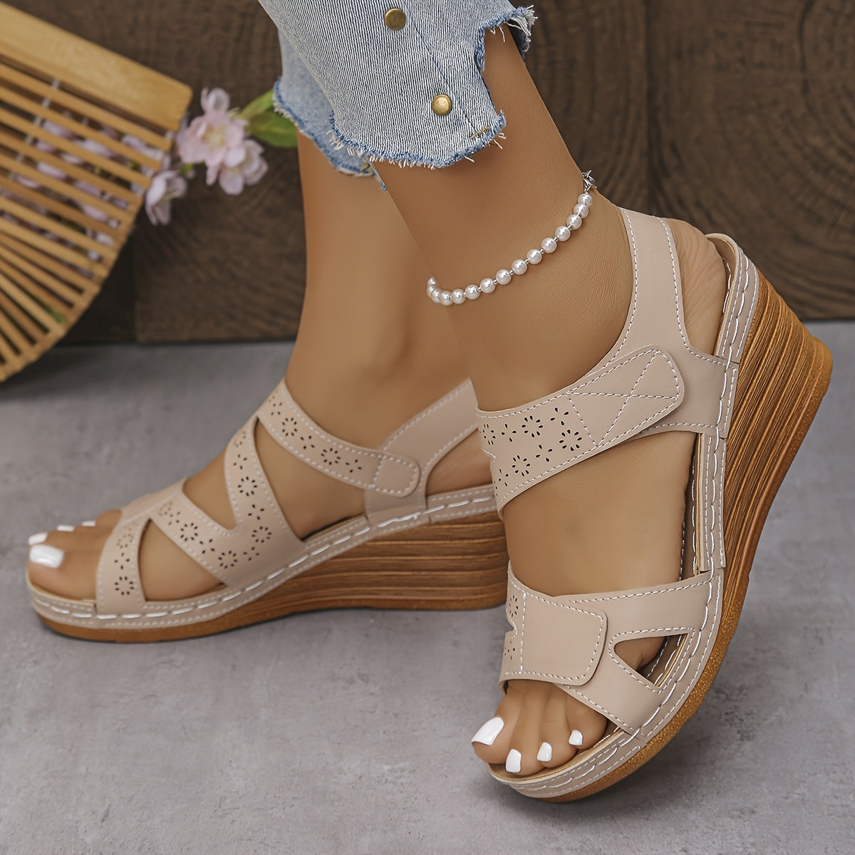 Prudy | Padded Wedge Heel Sandals