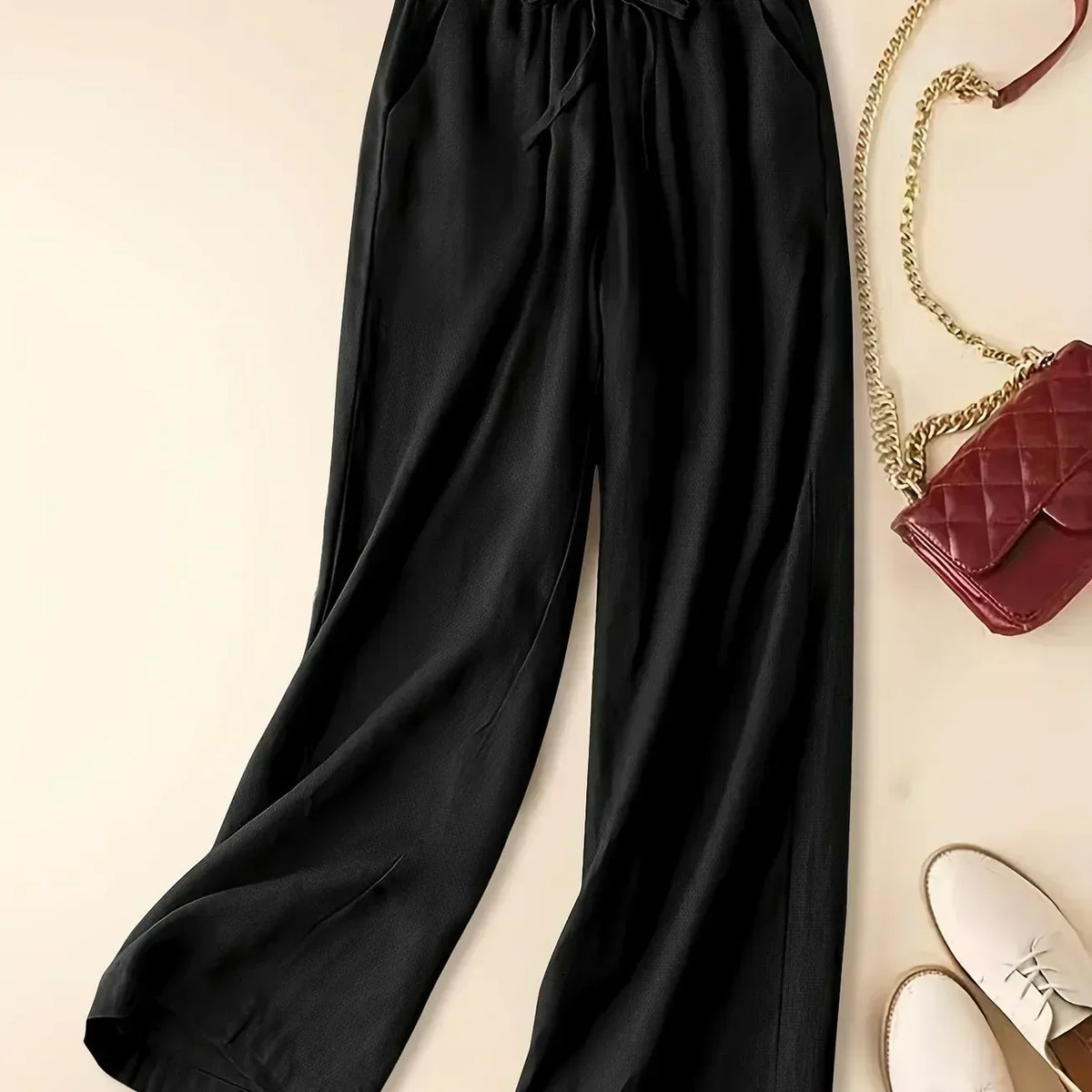 Relaxed Fit Pants with Drawstring