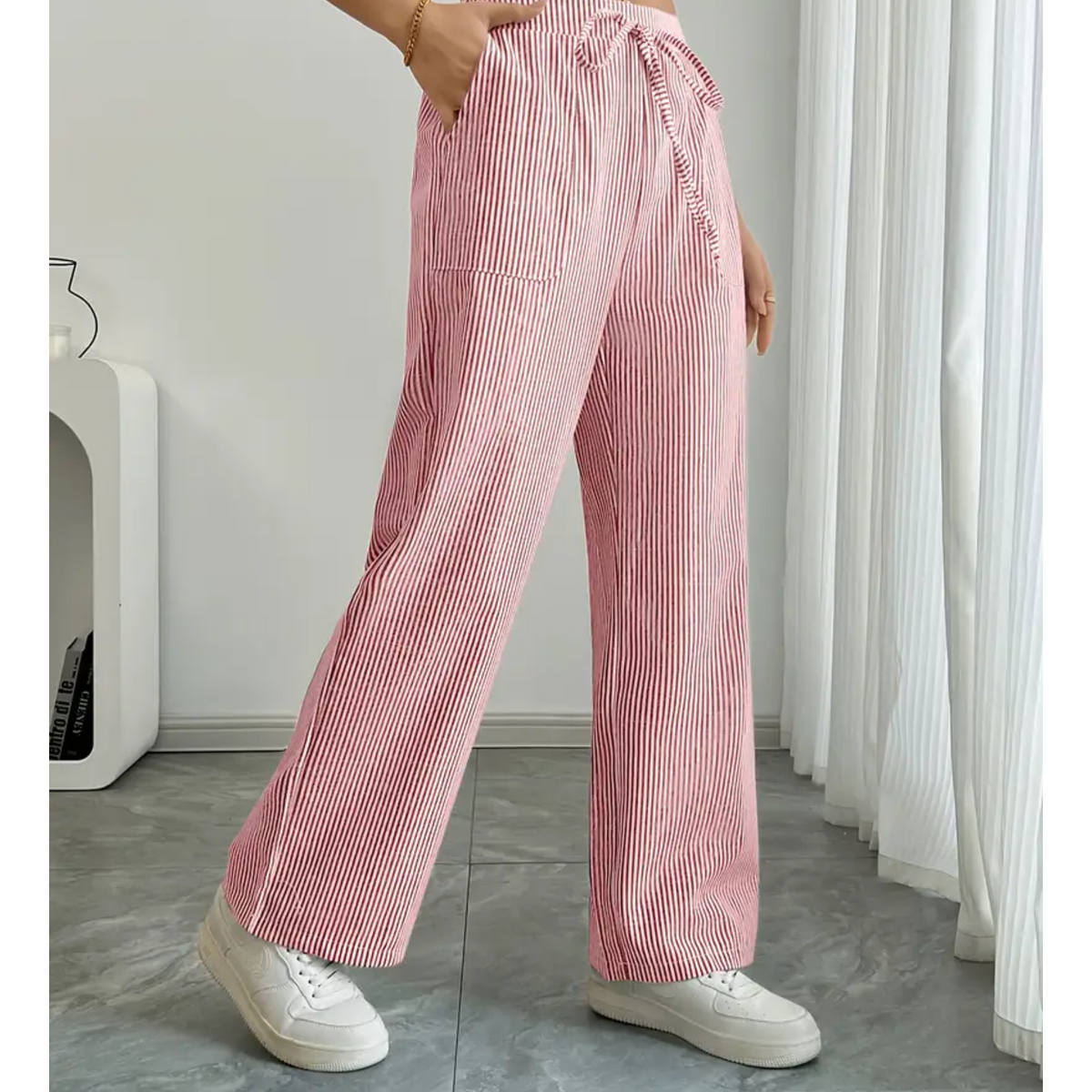 Striped Pants with Pockets