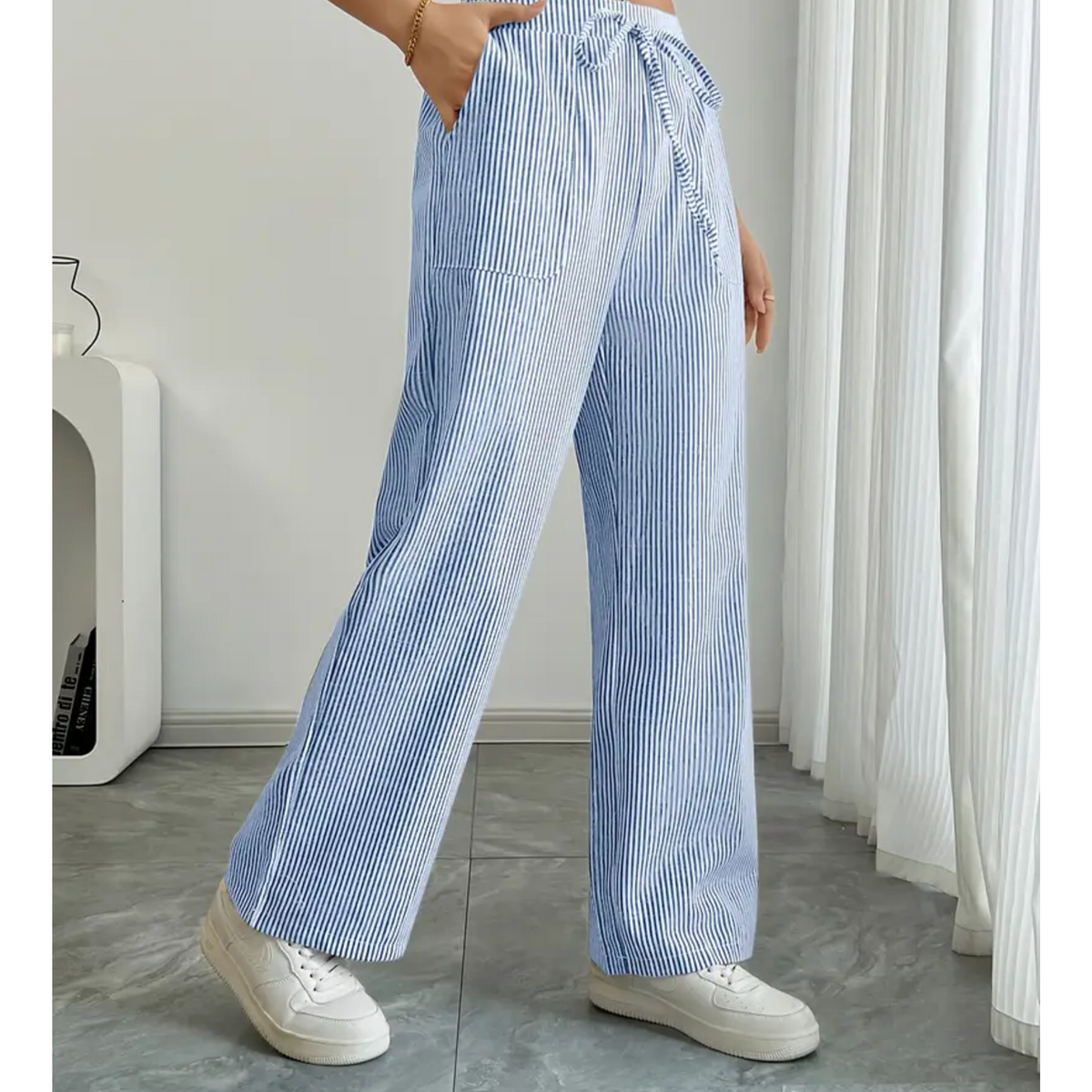 Striped Pants with Pockets