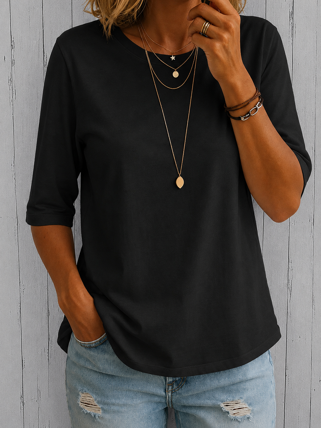 Harper™ - Relaxed Everyday Half-Sleeve Tee