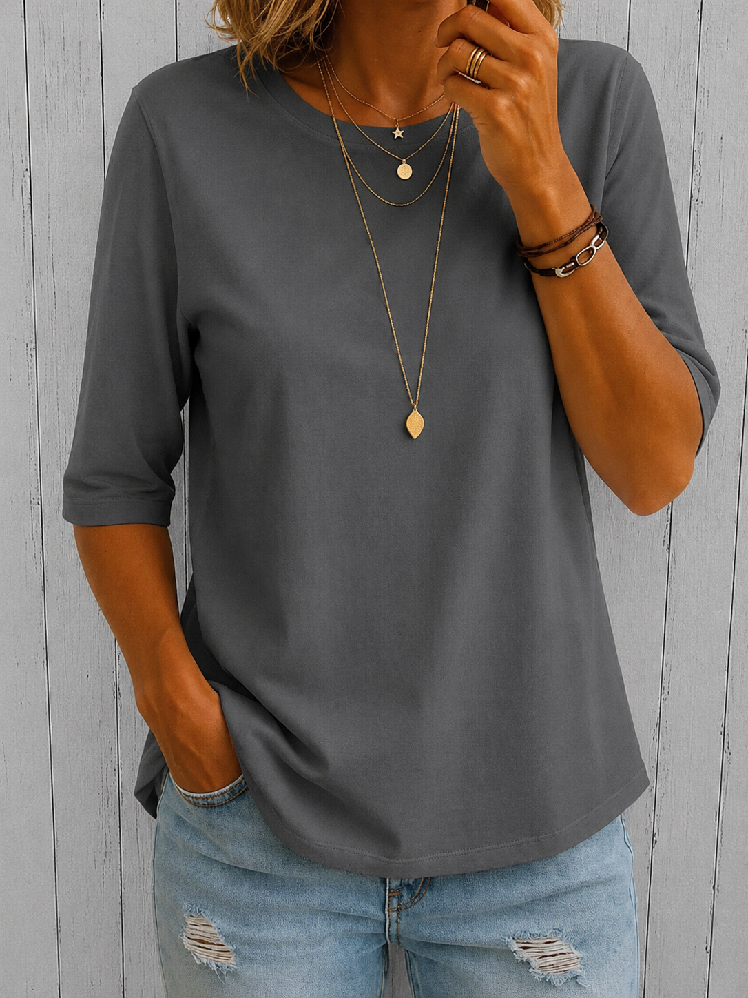 Harper™ - Relaxed Everyday Half-Sleeve Tee