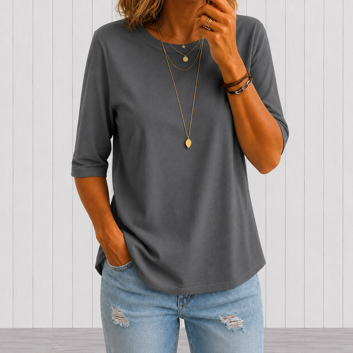 Harper™ - Relaxed Everyday Half-Sleeve Tee