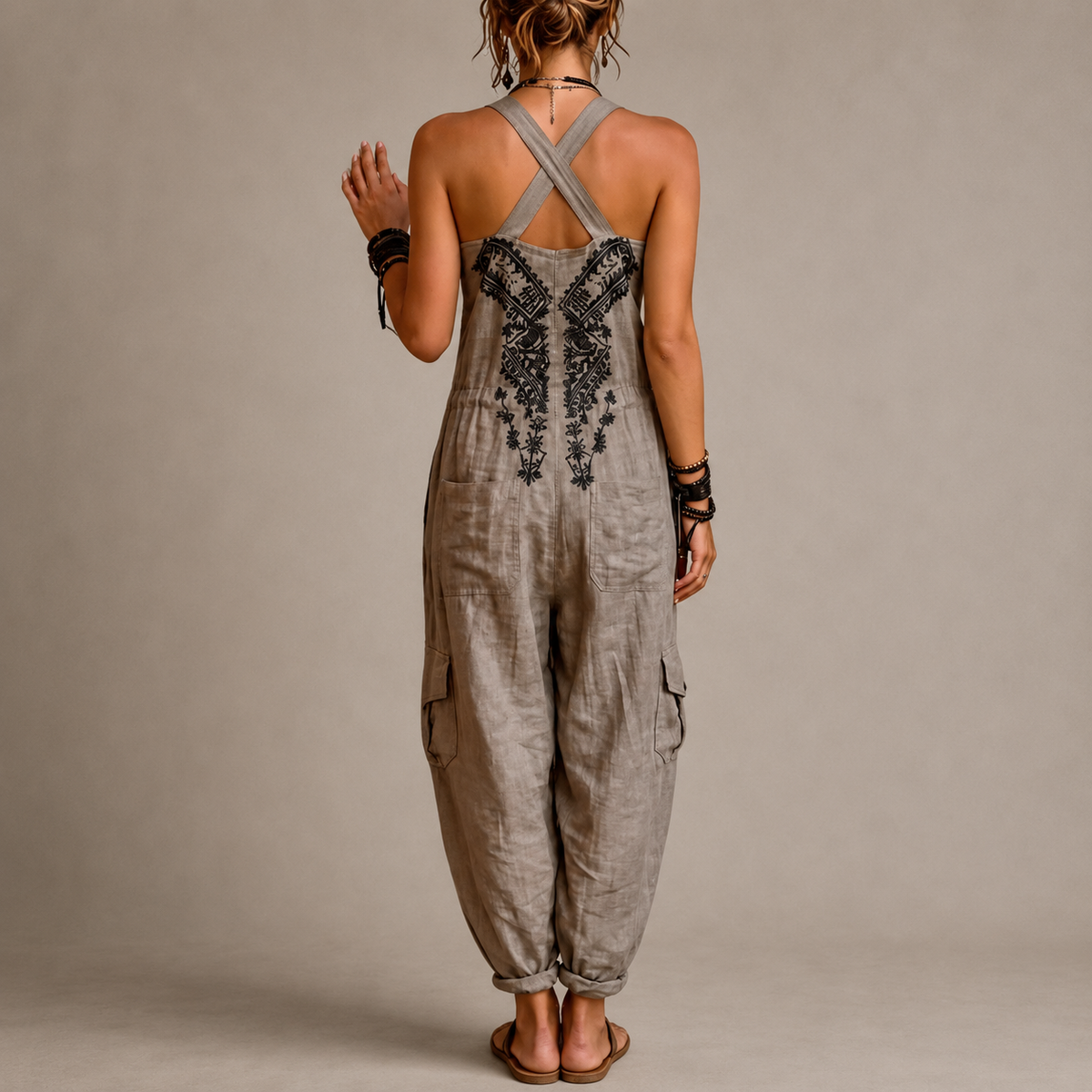 Aurelia | Bohemian Embroidered Jumpsuit