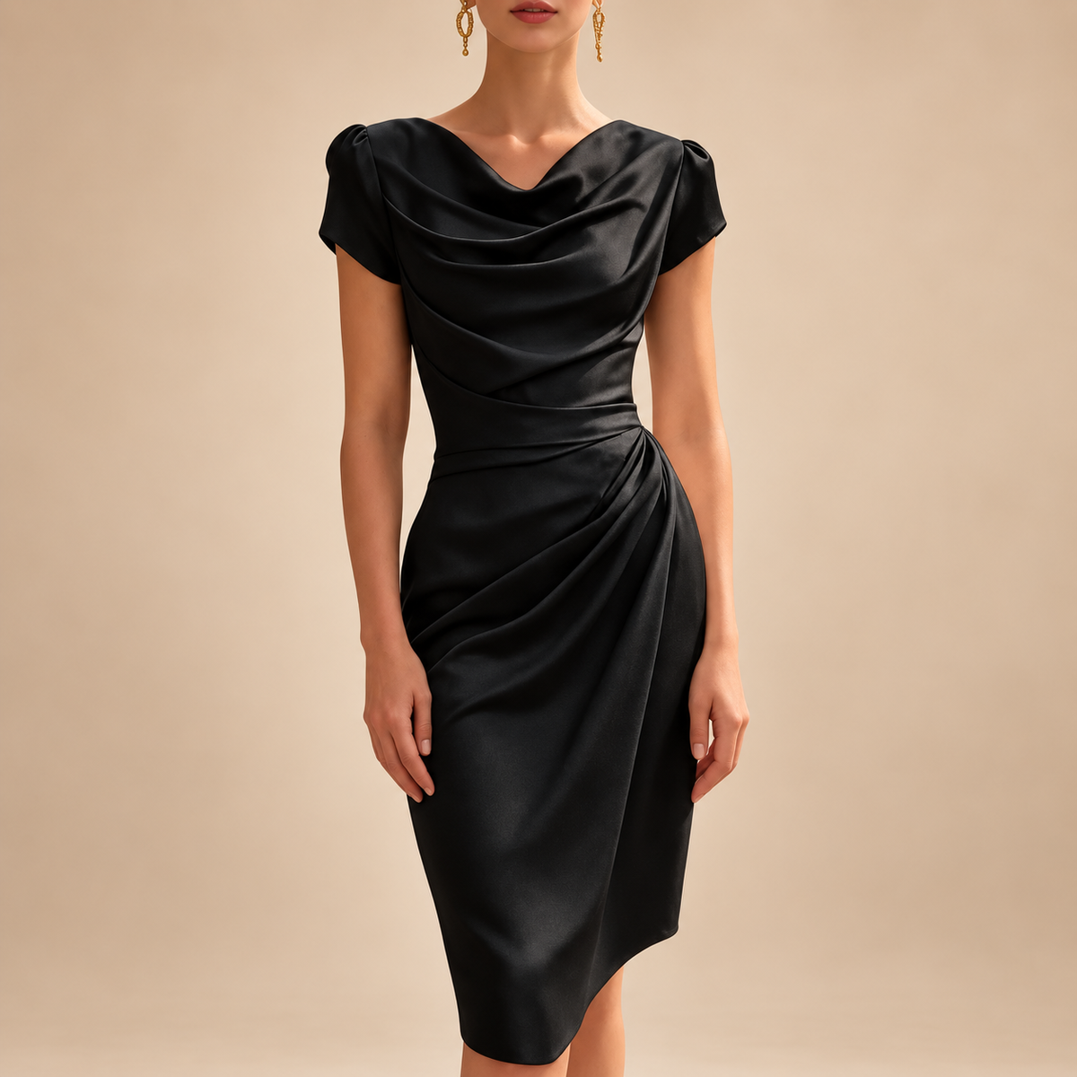 Amara | Draped Midi Dress