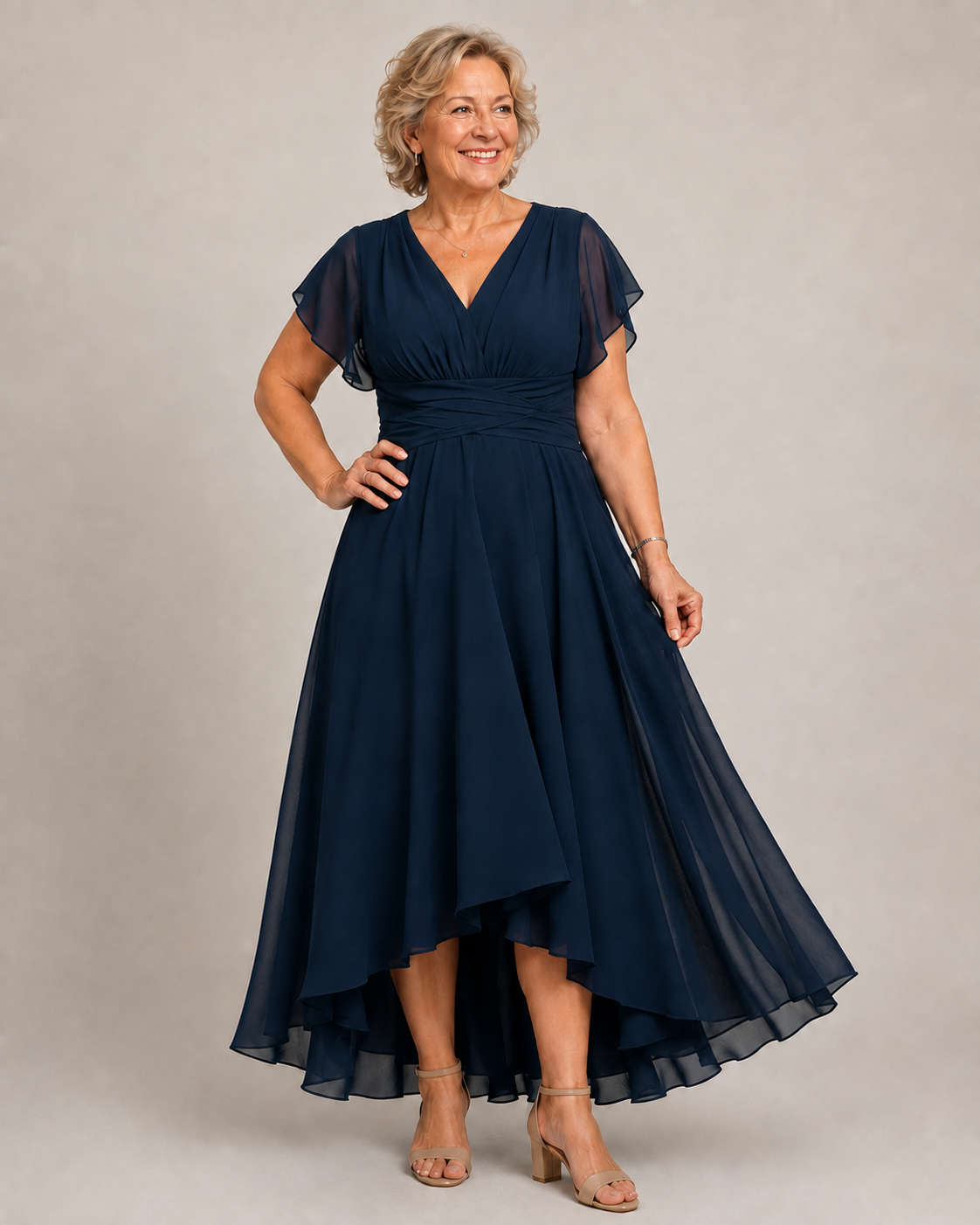Christina | A-Line Dress with V-Neck