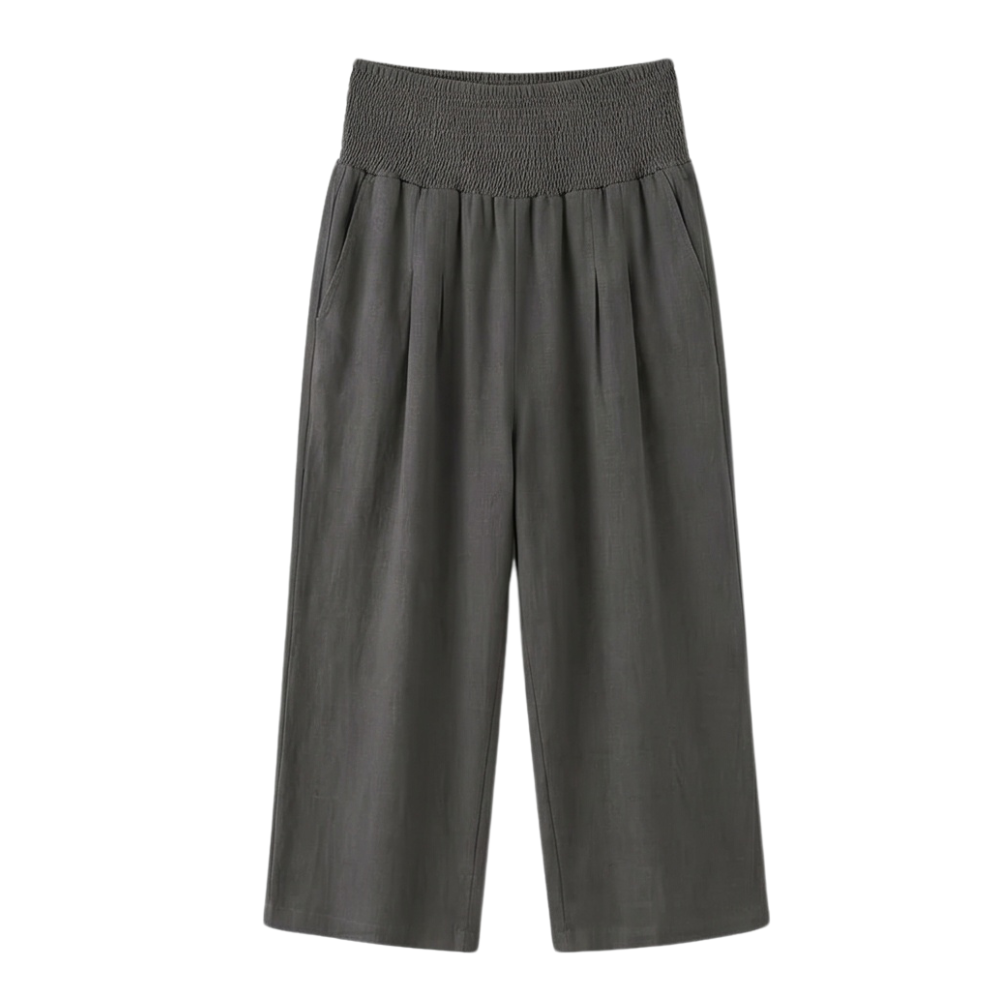 Coastella – Women's Smocked-Waist Wide-Leg Culottes