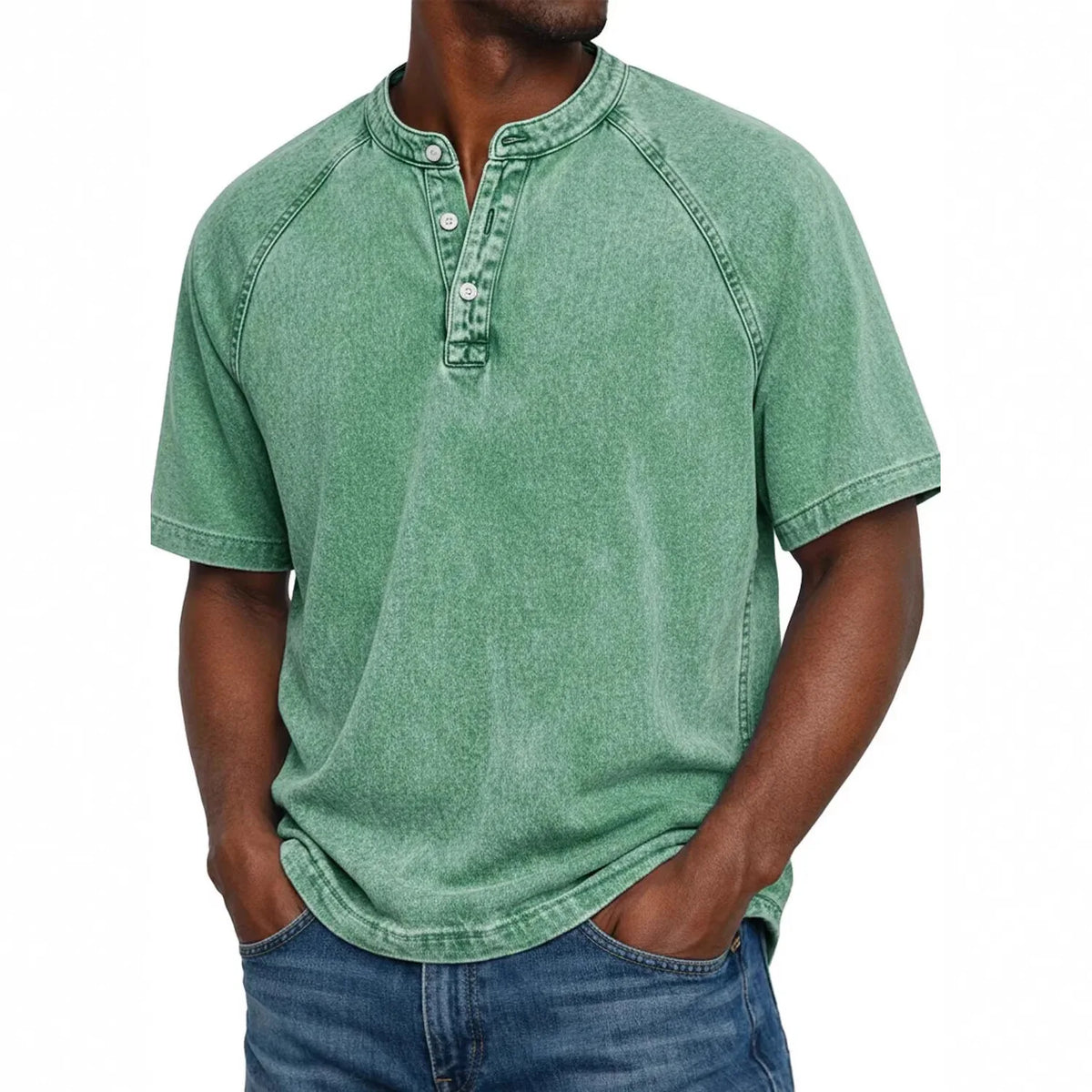 Vintage Button-Up Shirt for Men
