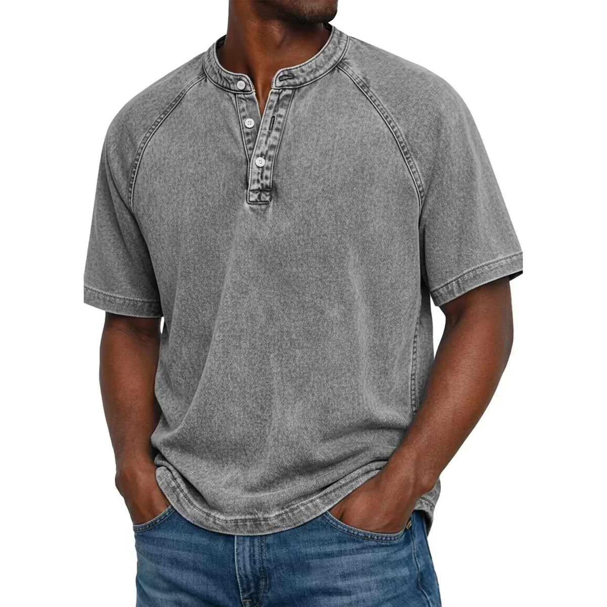 Vintage Button-Up Shirt for Men