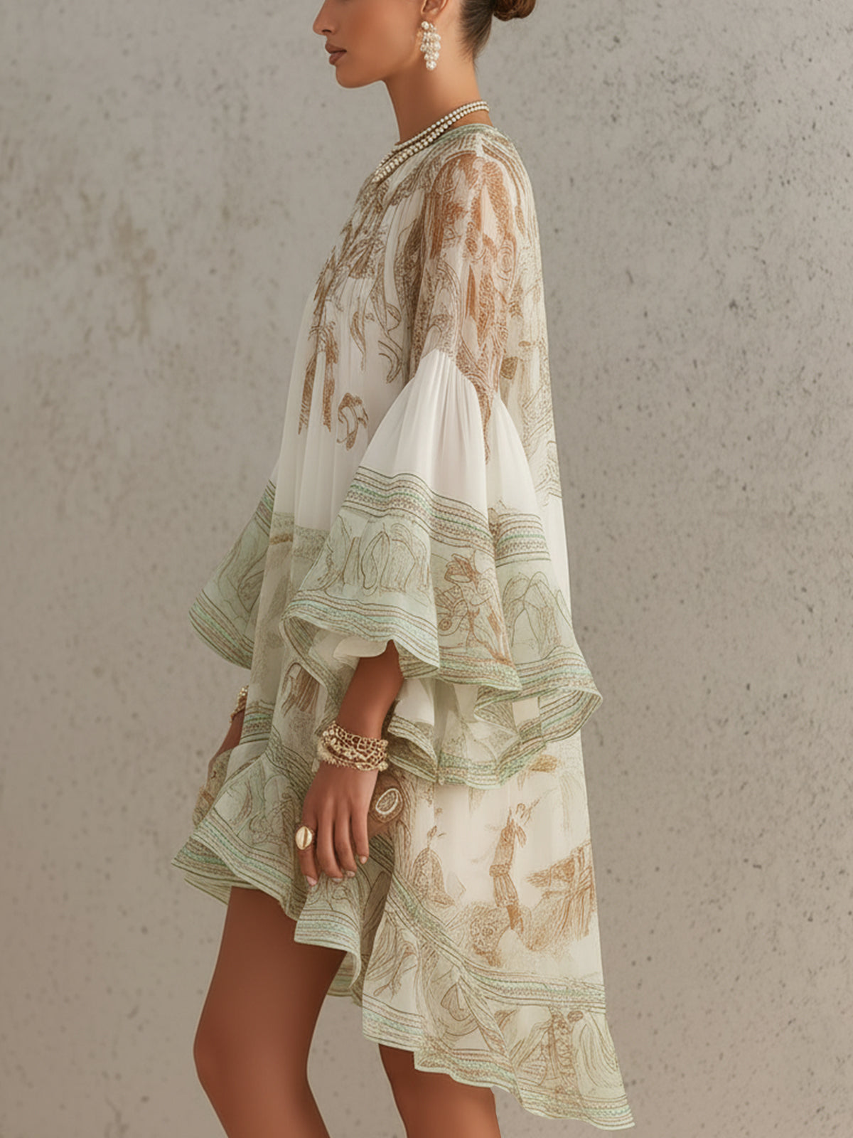 Rosalie | Ruffle Chiffon Mini Dress