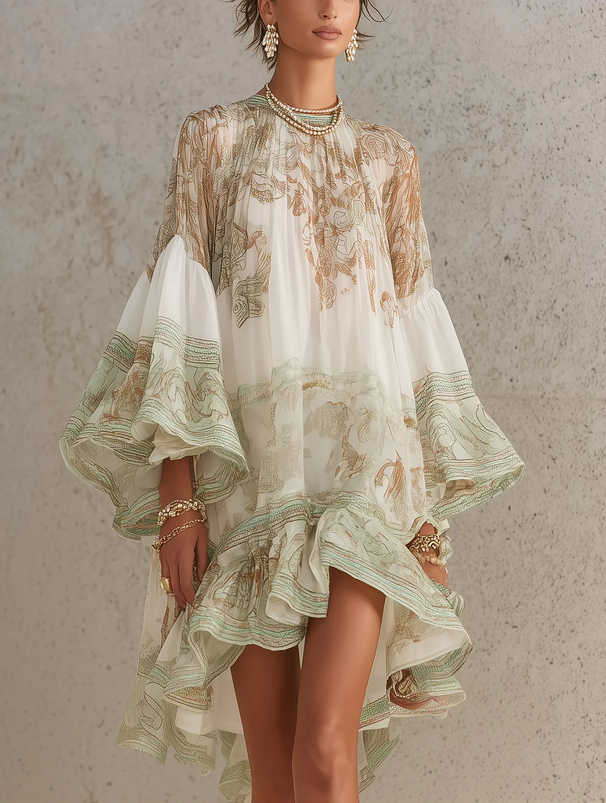 Rosalie | Ruffle Chiffon Mini Dress
