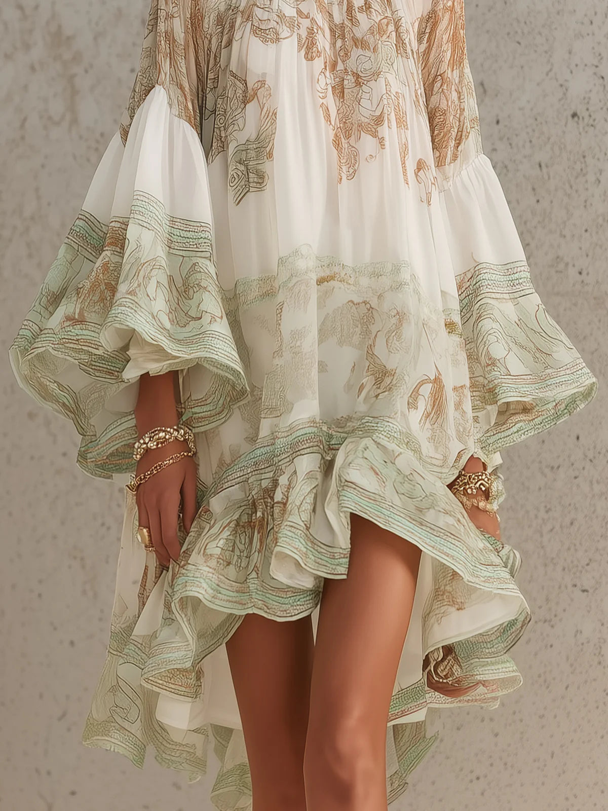 Rosalie | Ruffle Chiffon Mini Dress