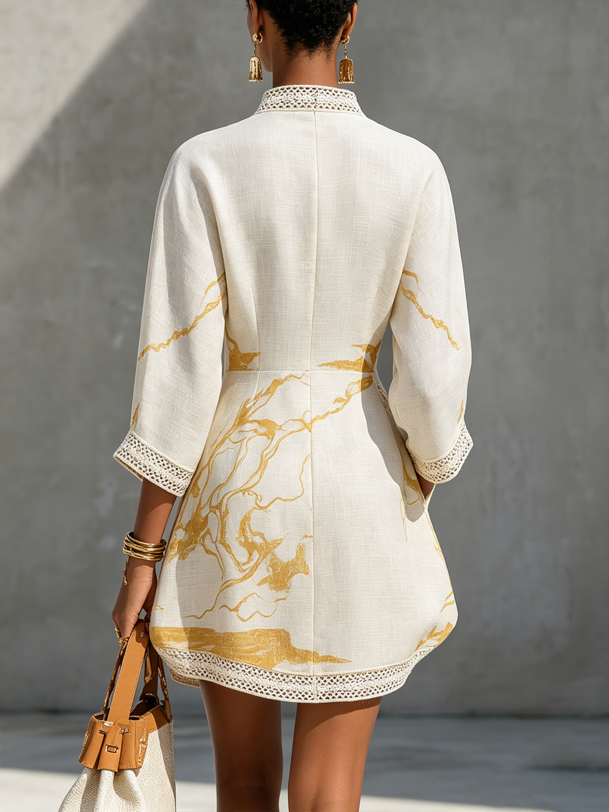 Aliénor | Ivory Lace Mini Dress