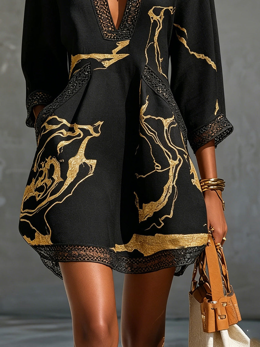 Léonie | Black Lace Mini Dress