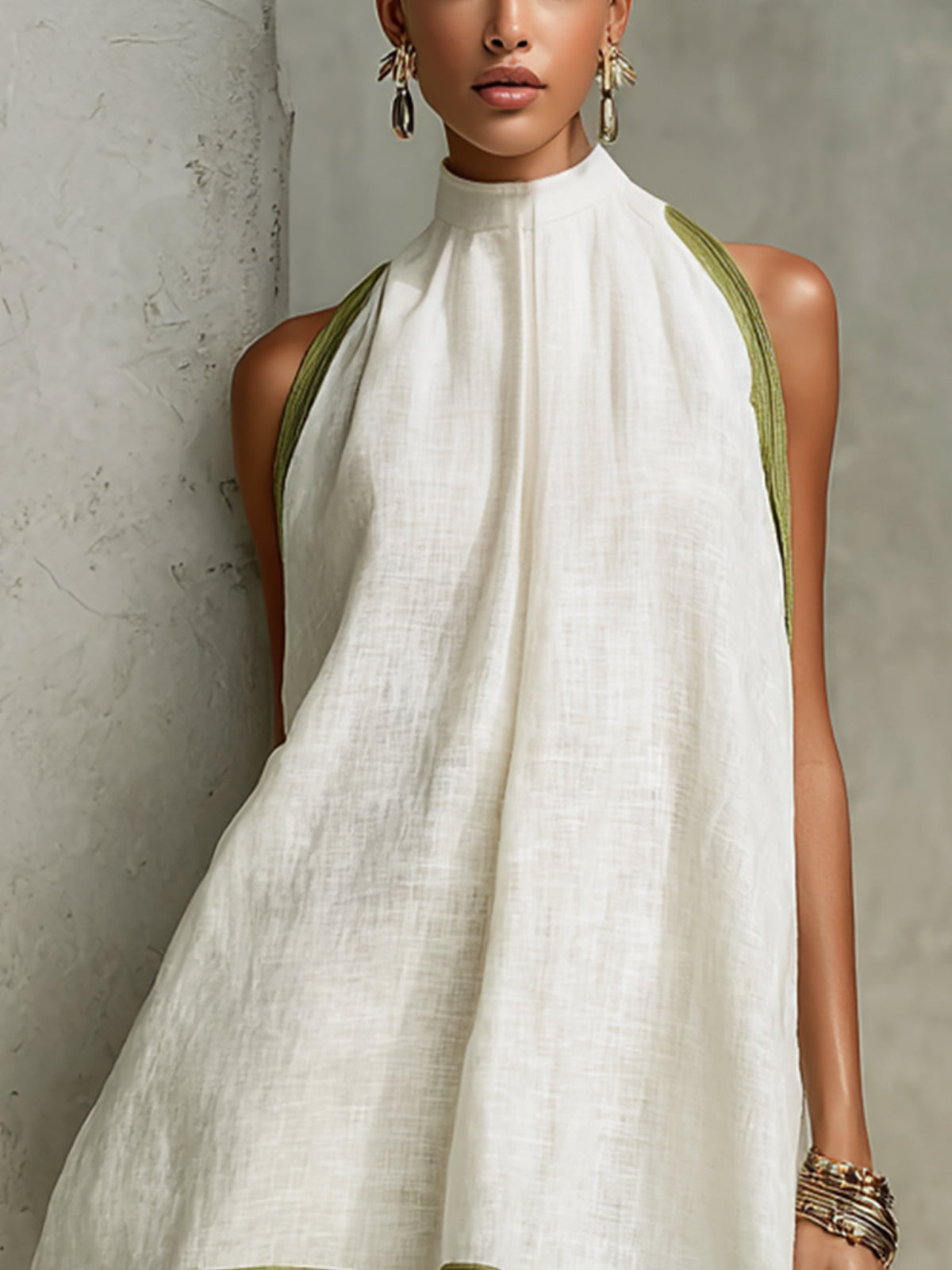 Agathe | Olive Floral Mini Dress