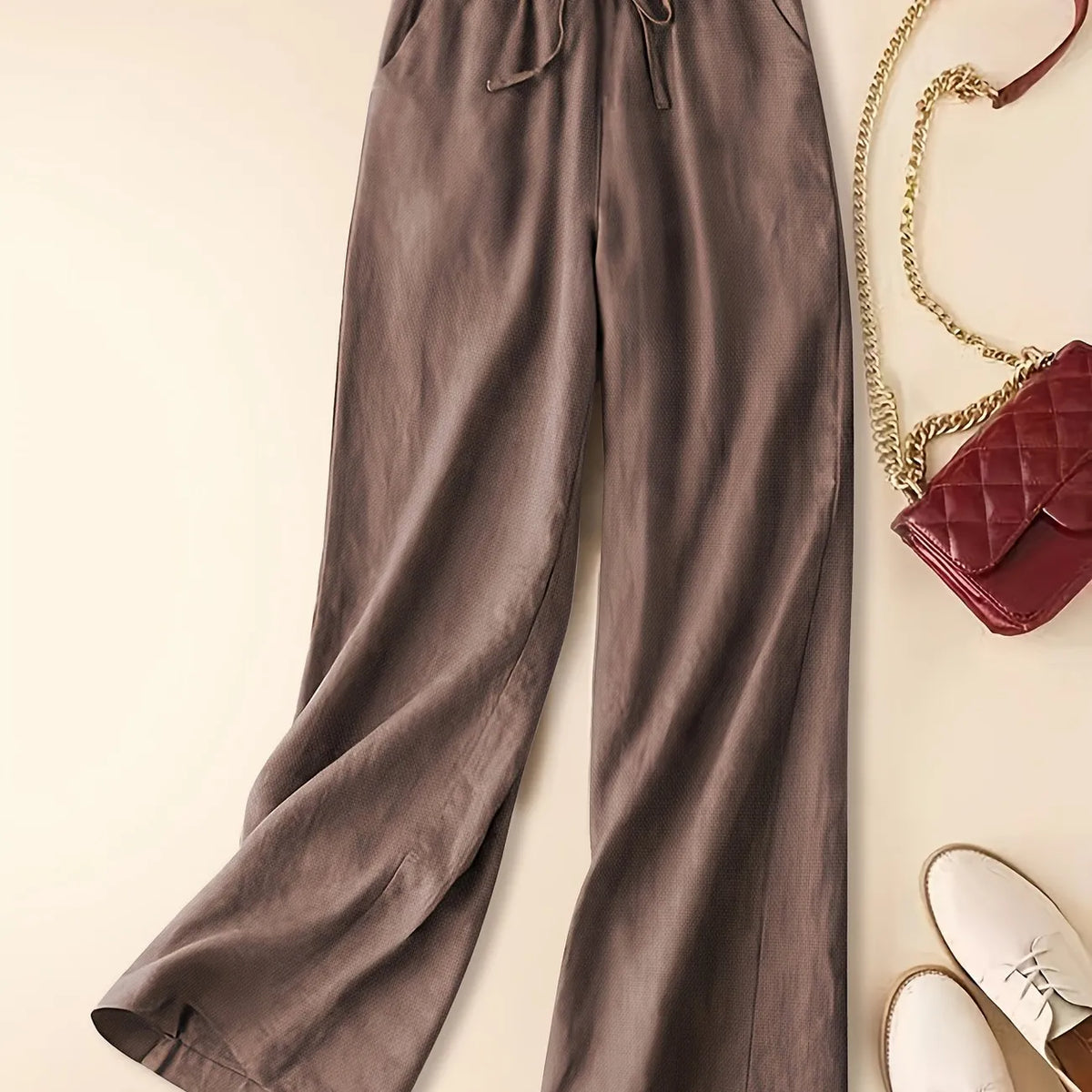 Relaxed Fit Pants with Drawstring