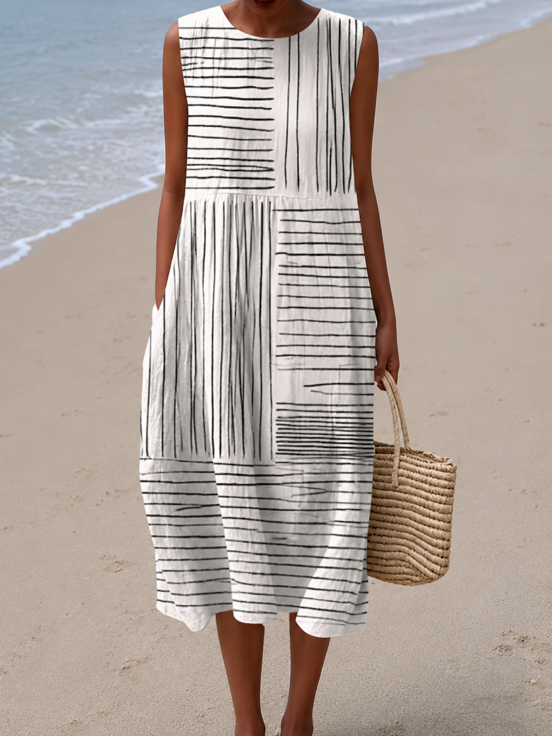 Printed Midi Dress