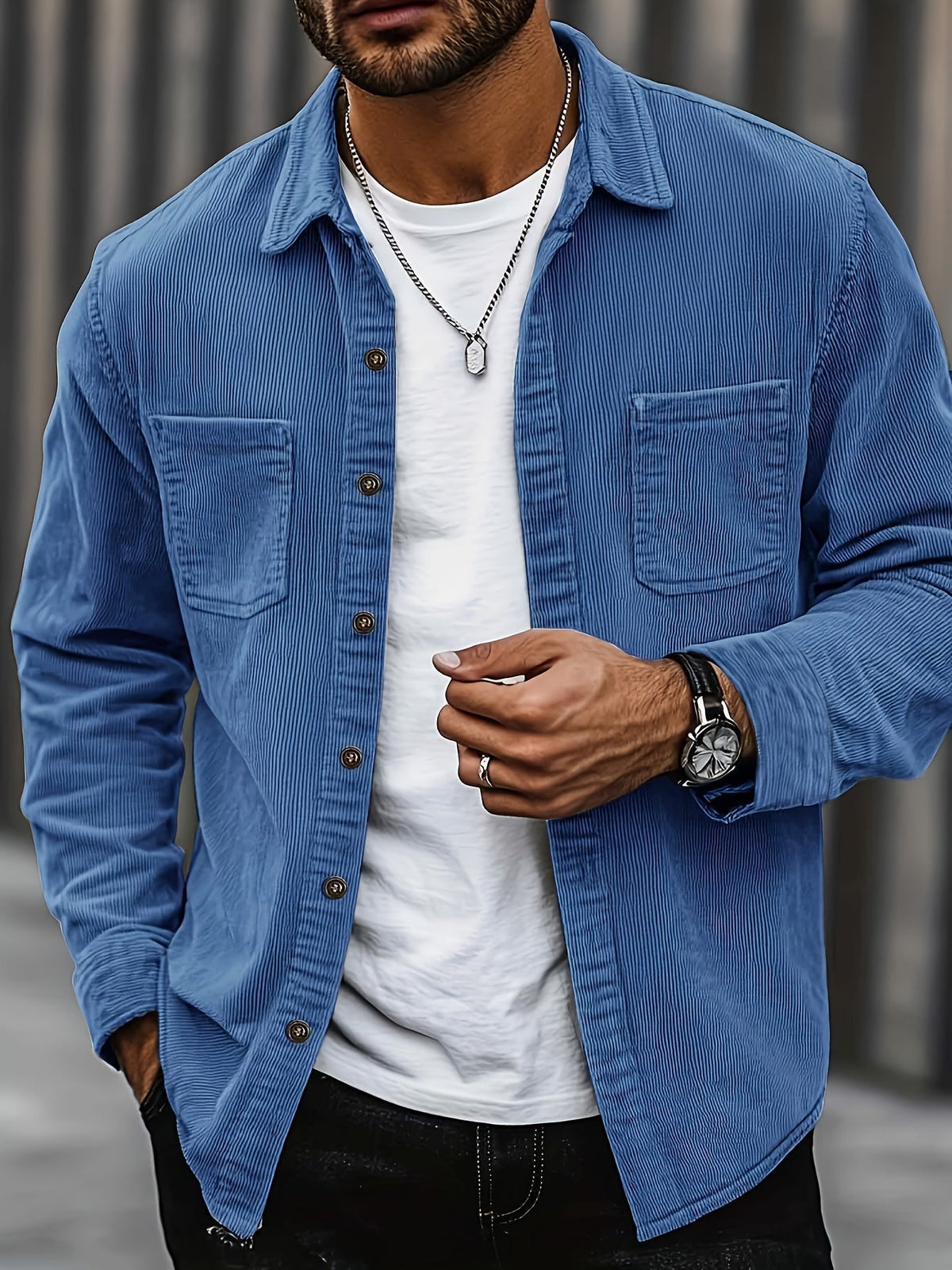 Bryce | Textured Ribbed Outer Shirt