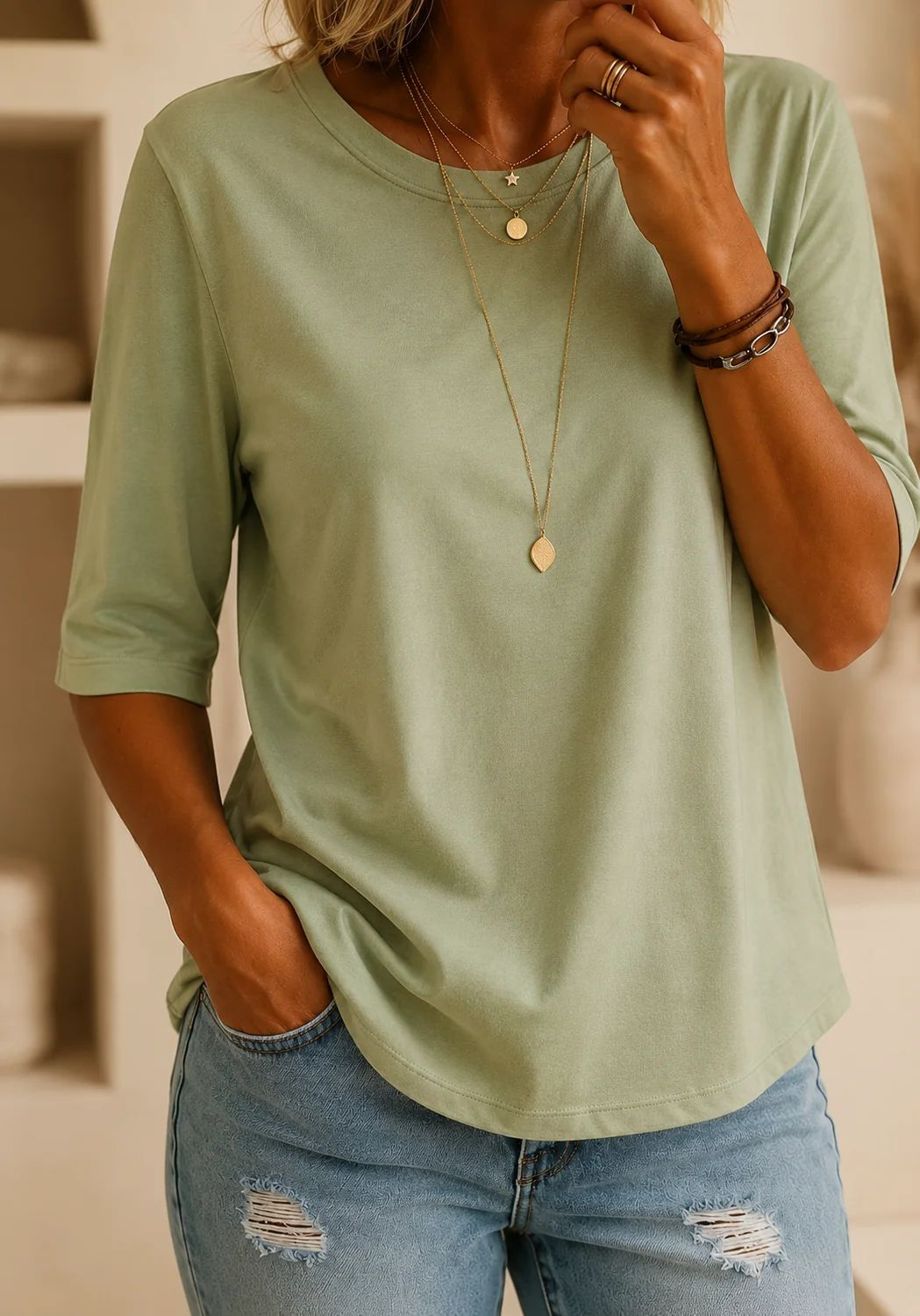 Harper™ - Relaxed Everyday Half-Sleeve Tee