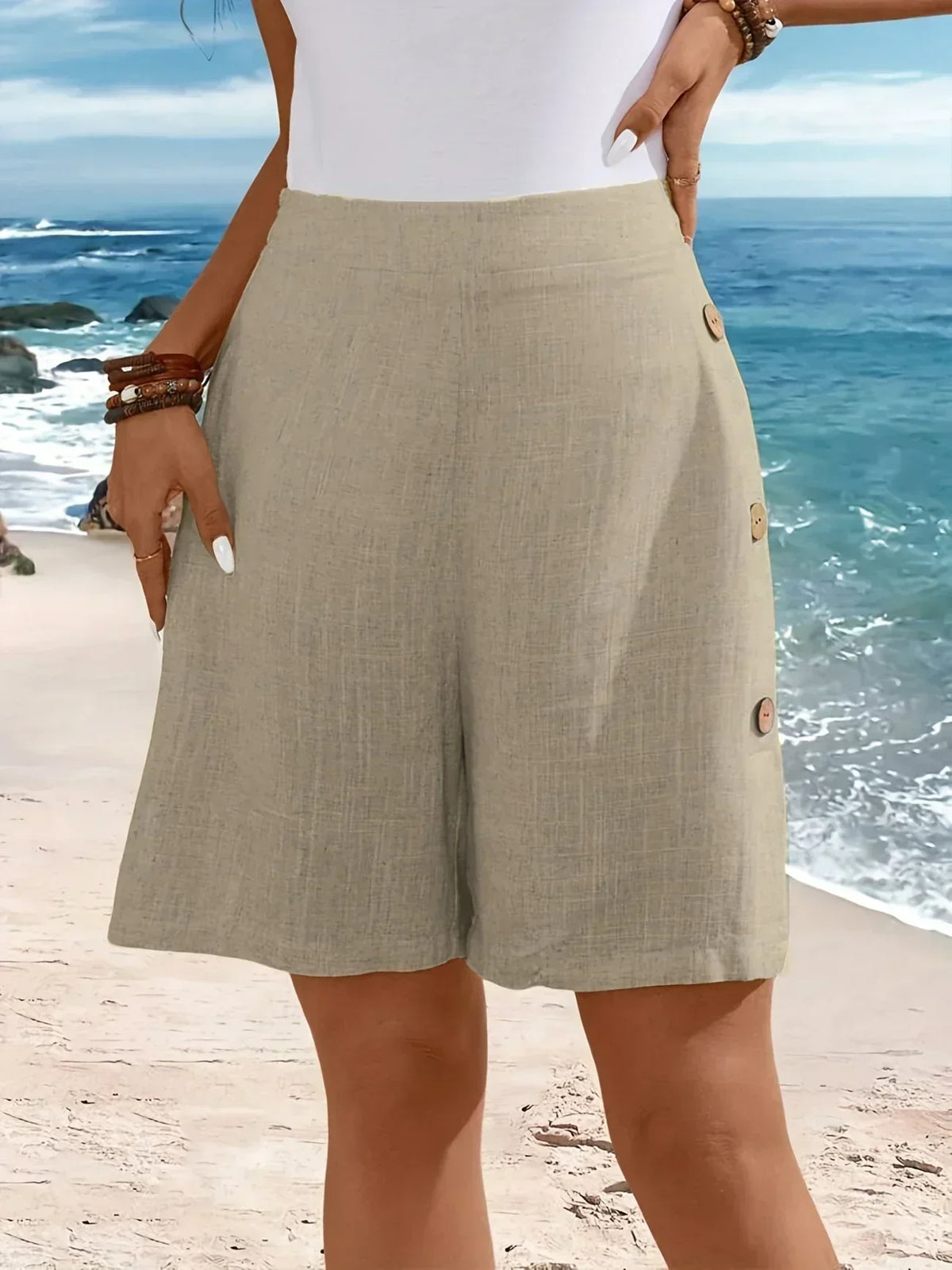 Comfortable Button Shorts